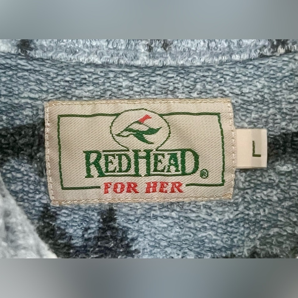 RedHead For Her Blue Bear Wildlife Flannel Shirt Jacket L - Picture 2 of 6